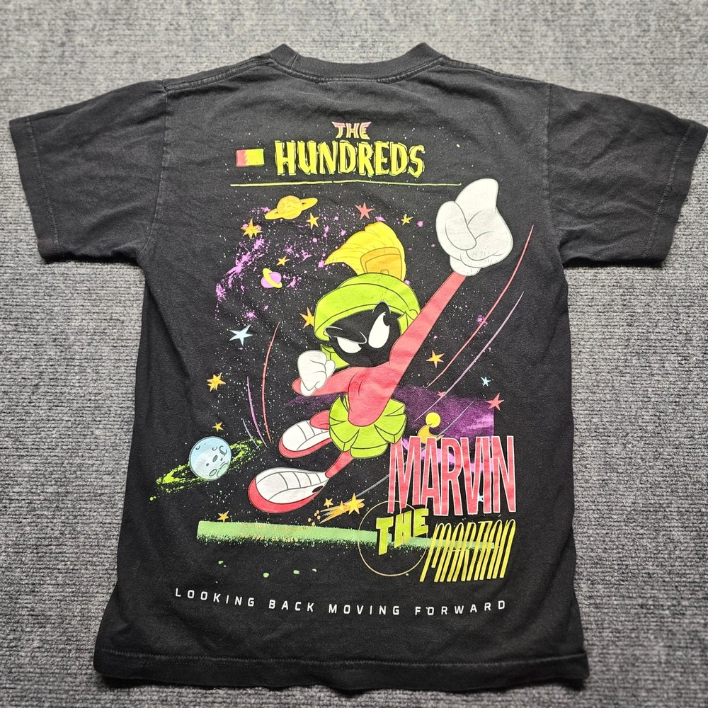 The Hundreds Marvin the Martian Looney Tunes Black Graphic T-Shirt Mens Small